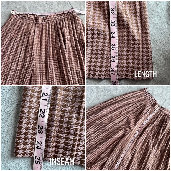 NWT Massimo Dutti Wide Leg Culotte Pleated Houndstooth Trouser Pants Spring 2018 - Picture 17 of 17